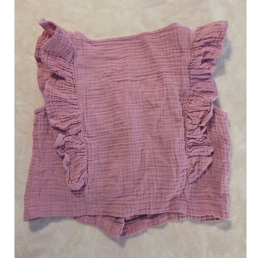 Paper Doll Mauve Cotton Muslin Top & Shorts Set Toddler Girls Size Medium 10/12 - Picture 5 of 7